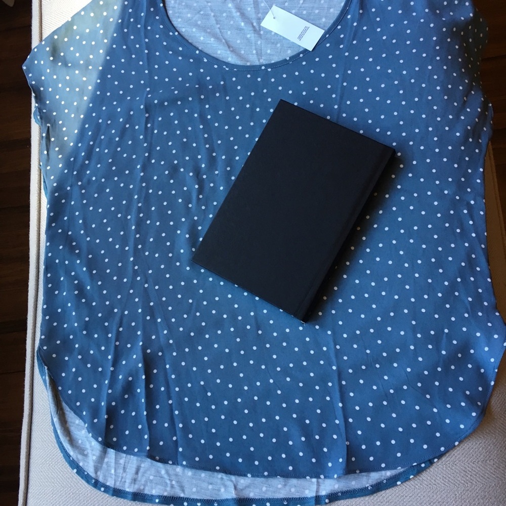 LOFT | Polkadot Crop-Sleeve Top | S - Picture 3 of 8